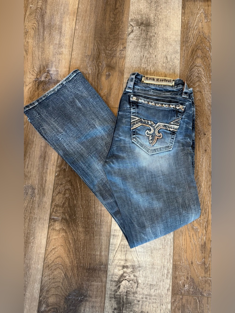 Rock Revival Aleah Denim Jeans with Embroidered Back Pocket